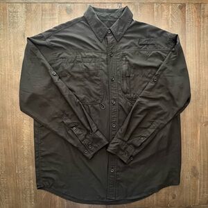 Reel Legends Shirt Mens Large Saltwater II Vented Long Sleeve Button Up